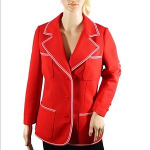 Vintage 1970s Butte Knit Red Blazer